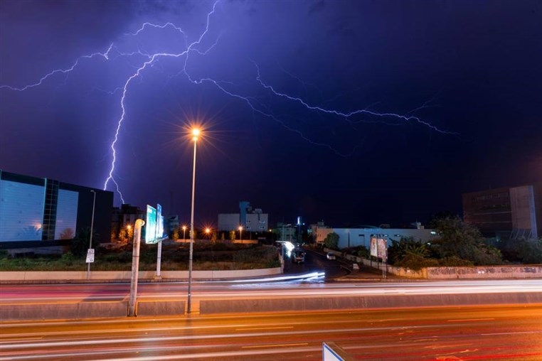 Lebanon Under Thunder Stock Photography